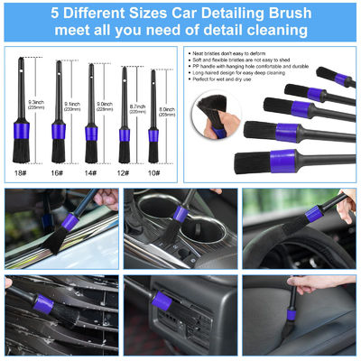 ホットセール 23Pcs カー詳細ブラシセット キャリーバッグと すべての目的のクリーン 内部,外部の清掃のために