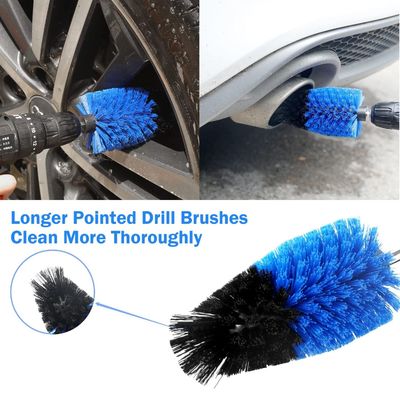 22pcs 車用ドリル クリーン ブラシ アッテッチメント 車輪タイヤ内部の洗浄