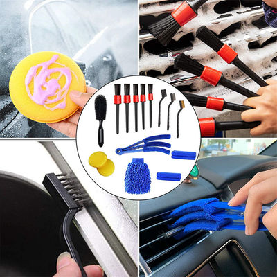 工場価格 15 PCS ソフトヘア カーブラシ 詳細な清掃 自動ツール セット クリーン 換気口 ダッシュ トリムホイール