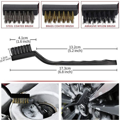 グリーン 11Pcs ブリストル カー 換気口 クリーン ブラシ 掃除機 エアコン用