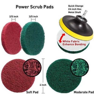 6pcs 多面洗浄用のドリルブラシアタッチメントキット