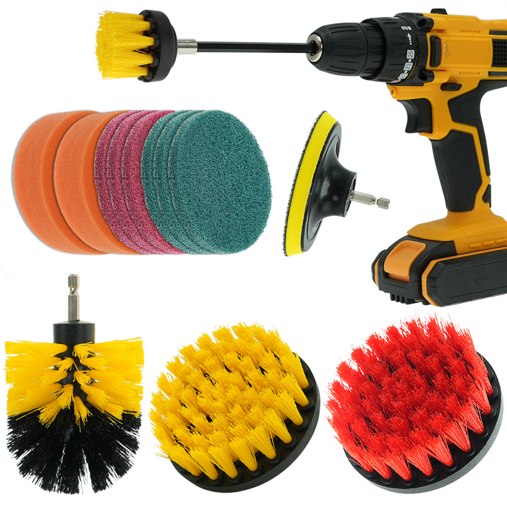 EXW 価格 14Pcs ドリル ブラシ セット キッチン 掃除 パワー スクリーバー セット