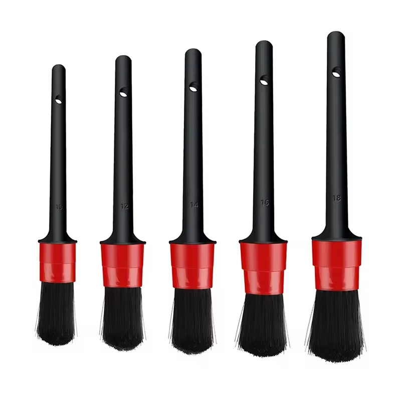 5pcs Pp 詳細 ブラシ 赤と黒の色 プロの車詳細のために